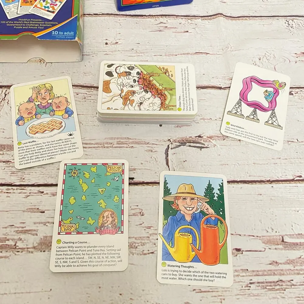 THINKFUN Visual Brainstorms The Smart Thinking Game 100 Puzzle Cards